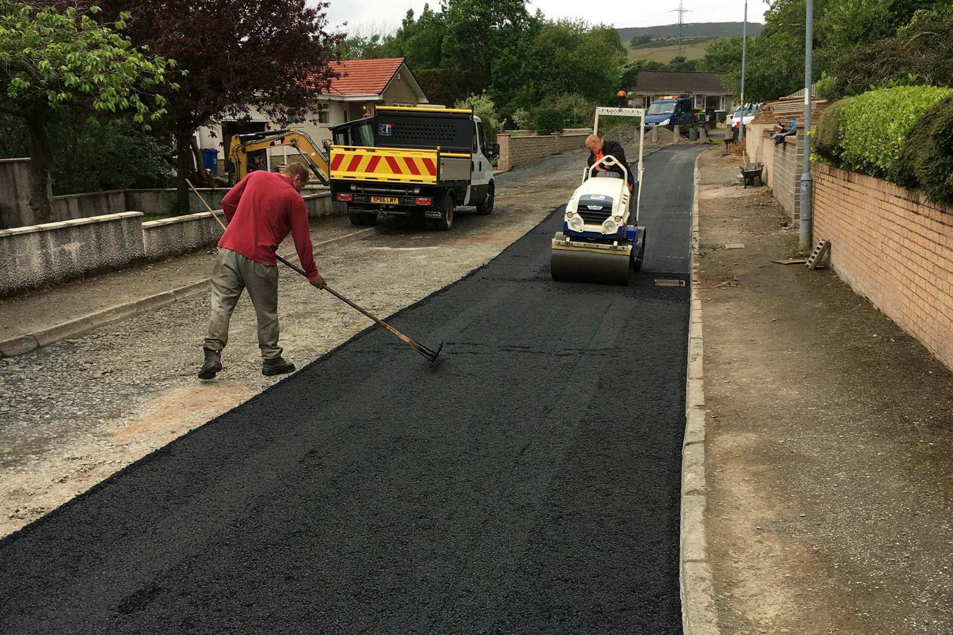 Tarmac installation in London