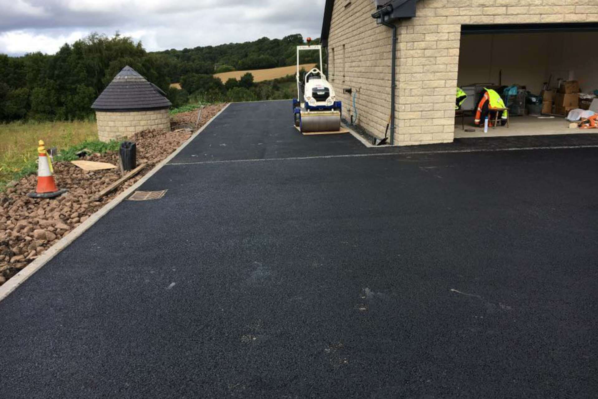 Commercial parking lot tarmac