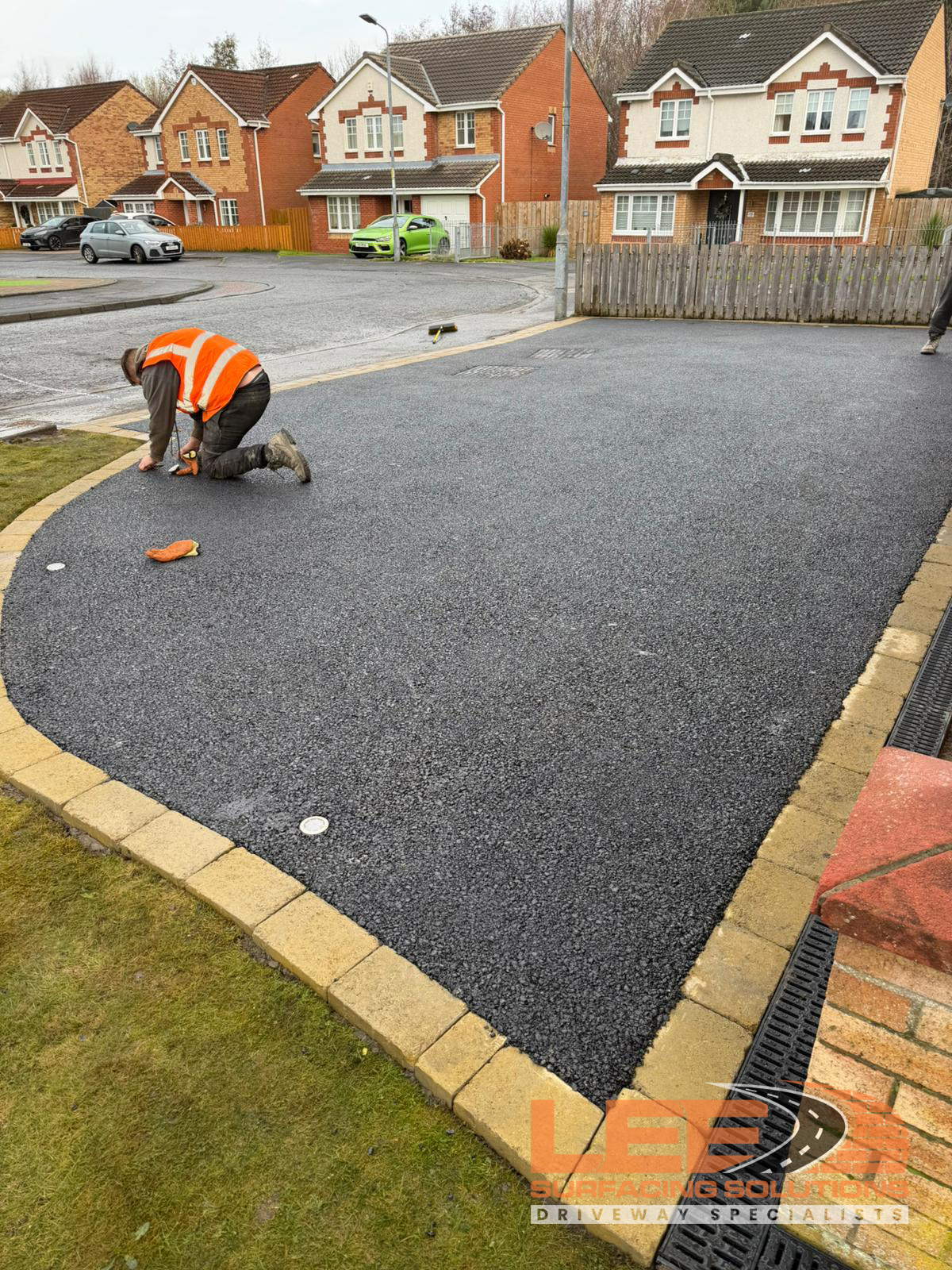 Tarmac installation team working